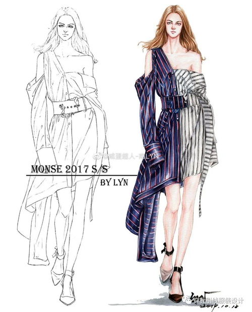 80張服裝效果圖線稿 從基礎技巧到創意表達